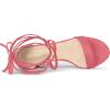 imageAllegra K Womens Open Toe Lace Up Mid Chunky Heeled SandalsWatermelon Red
