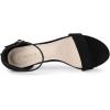 imageAllegra K Womens Open Toe Printed Ankle Strap Chunky High Heel SandalsBlack
