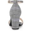 imageAllegra K Womens Open Toe Printed Ankle Strap Chunky High Heel SandalsBlack White