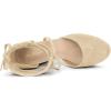 imageAllegra K Womens Platform Block Heel Lace Up Pumps SandalsBeige