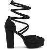imageAllegra K Womens Platform Block Heel Lace Up Pumps SandalsBlack