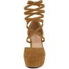 imageAllegra K Womens Platform Block Heel Lace Up Pumps SandalsBrown