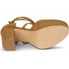 imageAllegra K Womens Platform Block Heel Lace Up Pumps SandalsBrown