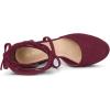 imageAllegra K Womens Platform Block Heel Lace Up Pumps SandalsBurgundy