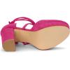 imageAllegra K Womens Platform Block Heel Lace Up Pumps SandalsHot Pink