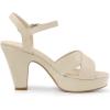 imageAllegra K Womens Platform Chunky Heel Ankle Strap Beige Sandals 9 M US