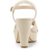 imageAllegra K Womens Platform Chunky Heel Ankle Strap Beige Sandals 9 M US