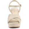 imageAllegra K Womens Platform Chunky Heel Ankle Strap Beige Sandals 9 M US