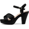 imageAllegra K Womens Platform Chunky Heels Slingback SandalsBlack