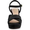 imageAllegra K Womens Platform Chunky Heels Slingback SandalsBlack