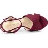 imageAllegra K Womens Platform Chunky Heels Slingback SandalsBurgundy