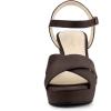 imageAllegra K Womens Platform Chunky Heels Slingback SandalsCoffee
