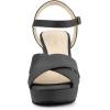 imageAllegra K Womens Platform Chunky Heels Slingback SandalsGrey