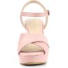 imageAllegra K Womens Platform Chunky Heels Slingback SandalsLight Pink
