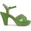 imageAllegra K Womens Platform Chunky Heels Slingback SandalsOlive Green