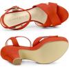 imageAllegra K Womens Platform Chunky Heels Slingback SandalsOrange