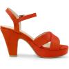 imageAllegra K Womens Platform Chunky Heels Slingback SandalsOrange