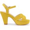 imageAllegra K Womens Platform Chunky Heels Slingback SandalsYellow