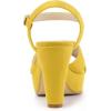 imageAllegra K Womens Platform Chunky Heels Slingback SandalsYellow