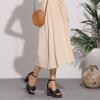 imageAllegra K Womens Platform Flower Heels Square Toe Chunky Heel SandalsBlack