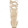 imageAllegra K Womens Platform Lace Up Clear Chunky Heels SandalsBeige