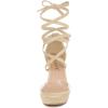 imageAllegra K Womens Platform Lace Up Clear Chunky Heels SandalsBeige