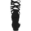 imageAllegra K Womens Platform Lace Up Clear Chunky Heels SandalsBlack