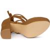 imageAllegra K Womens Platform Lace Up Clear Chunky Heels SandalsBrown