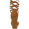 imageAllegra K Womens Platform Lace Up Clear Chunky Heels SandalsBrown