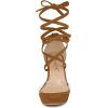 imageAllegra K Womens Platform Lace Up Clear Chunky Heels SandalsBrown