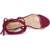 imageAllegra K Womens Platform Lace Up Clear Chunky Heels SandalsBurgundy