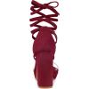 imageAllegra K Womens Platform Lace Up Clear Chunky Heels SandalsBurgundy