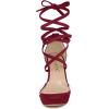 imageAllegra K Womens Platform Lace Up Clear Chunky Heels SandalsBurgundy