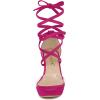 imageAllegra K Womens Platform Lace Up Clear Chunky Heels SandalsHot Pink