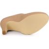 imageAllegra K Womens Platform Round Toe Ankle Strap Mary Jane Shoes Pump Stiletto Heel PumpsNude