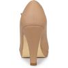 imageAllegra K Womens Platform Round Toe Ankle Strap Mary Jane Shoes Pump Stiletto Heel PumpsNude