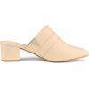 imageAllegra K Womens Pointed Toe Slip on Block Heel Sandals MulesBeige