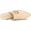 imageAllegra K Womens Pointed Toe Slip on Block Heel Sandals MulesBeige