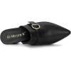 imageAllegra K Womens Pointed Toe Slip on Block Heel Sandals MulesBlack