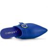 imageAllegra K Womens Pointed Toe Slip on Block Heel Sandals MulesBlue