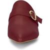 imageAllegra K Womens Pointed Toe Slip on Block Heel Sandals MulesBurgundy