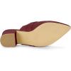 imageAllegra K Womens Pointed Toe Slip on Block Heel Sandals MulesBurgundy