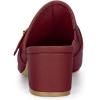 imageAllegra K Womens Pointed Toe Slip on Block Heel Sandals MulesBurgundy