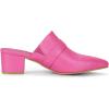imageAllegra K Womens Pointed Toe Slip on Block Heel Sandals MulesHot Pink