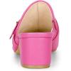 imageAllegra K Womens Pointed Toe Slip on Block Heel Sandals MulesHot Pink