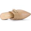 imageAllegra K Womens Pointed Toe Slip on Block Heel Sandals MulesKhaki