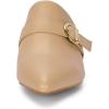 imageAllegra K Womens Pointed Toe Slip on Block Heel Sandals MulesKhaki