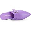 imageAllegra K Womens Pointed Toe Slip on Block Heel Sandals MulesPurple