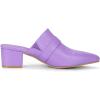 imageAllegra K Womens Pointed Toe Slip on Block Heel Sandals MulesPurple