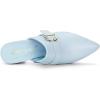 imageAllegra K Womens Pointed Toe Slip on Block Heel Sandals MulesSky Blue